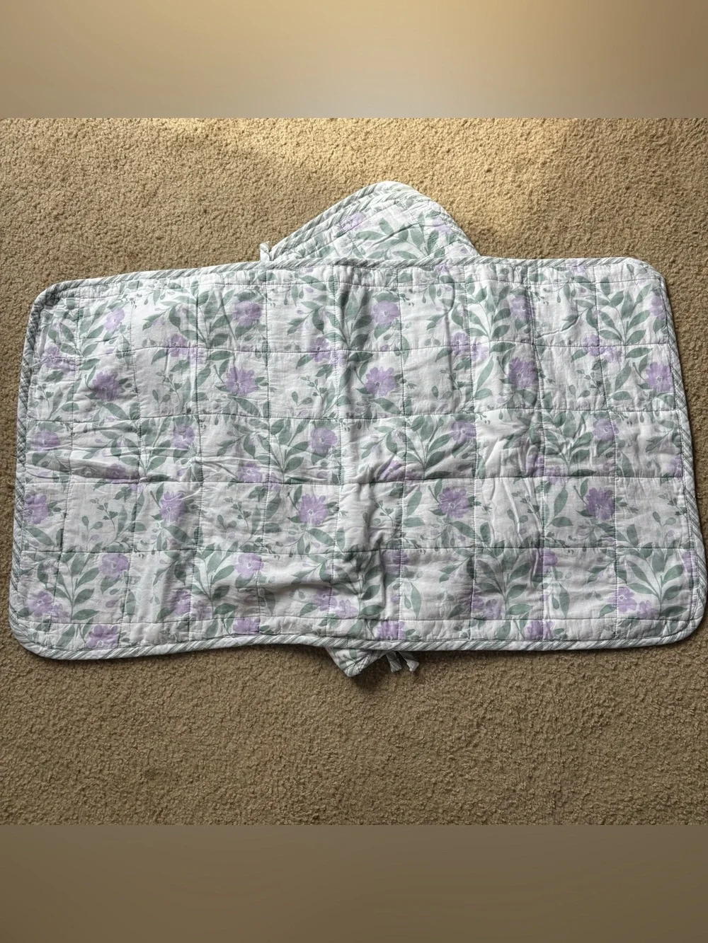 Cloth and Canopy Purple Floral Quilted Grandma Cottage Core King Shams Set of 2